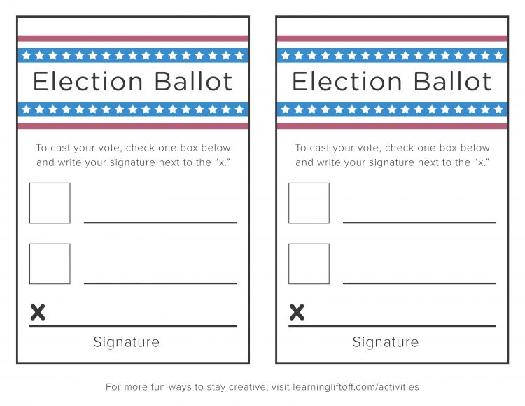 Free Printable Sample Voting Ballots