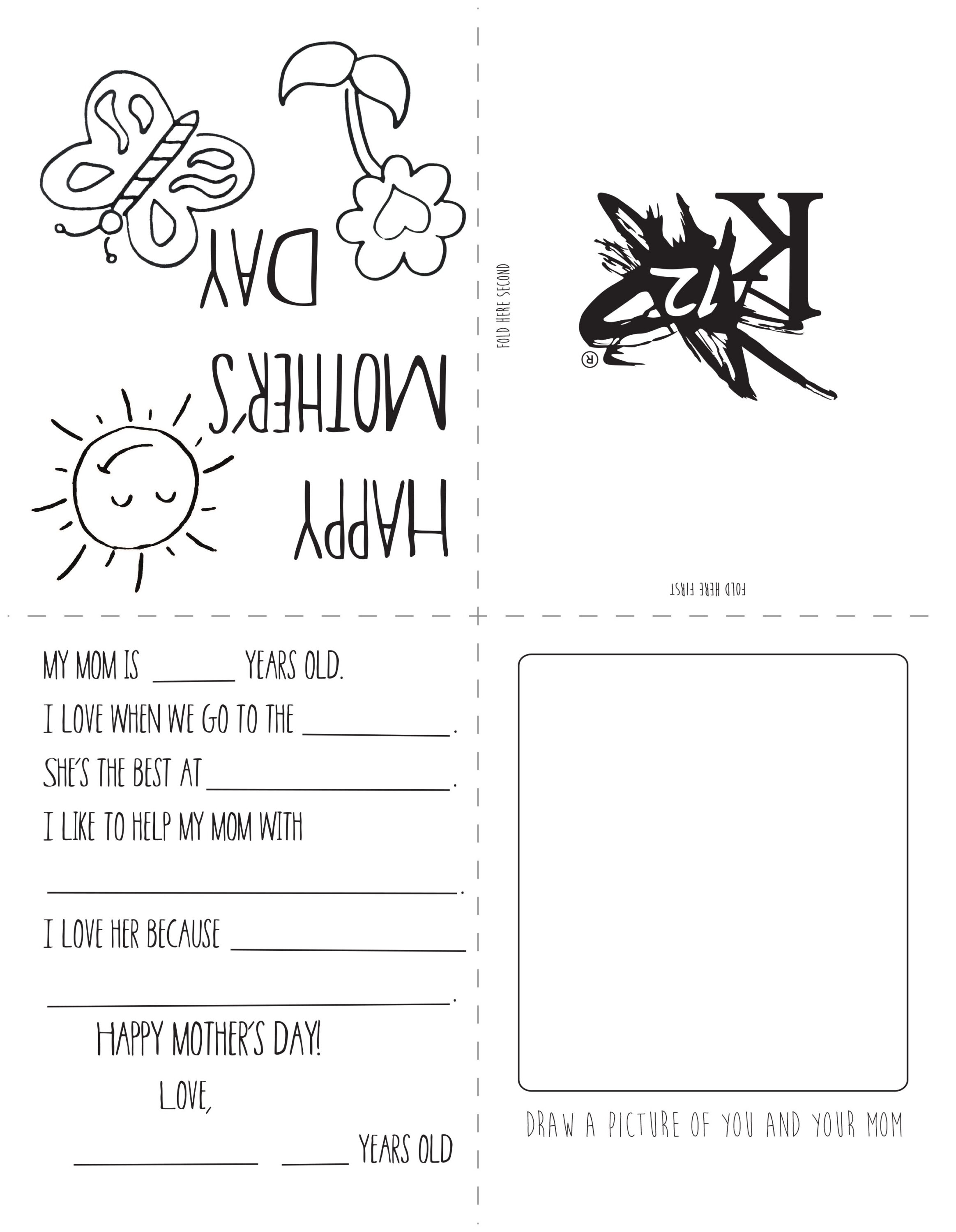 Printable Mother #39 s Day Card Learning Liftoff