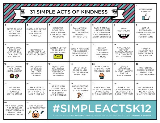 31 Simple Acts of Kindness: Saying No to Bullying - Learning Liftoff