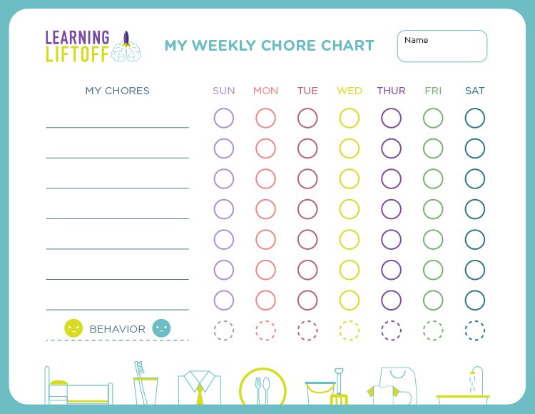 Why Chores Help Kids Excel Free Printable Chore Chart Learning Liftoff