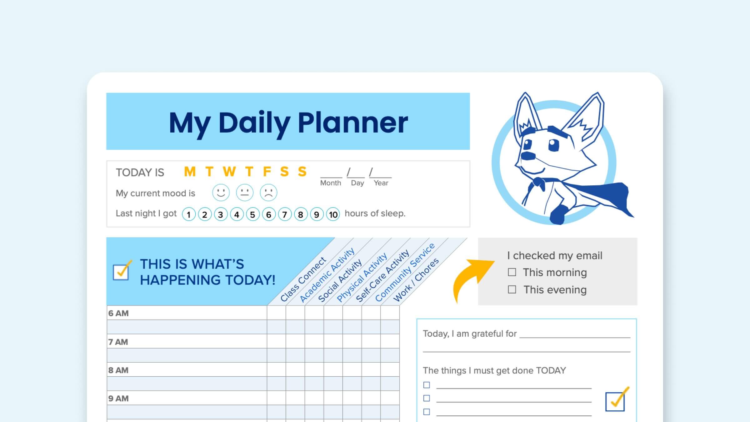 Daily Planner Link Image [PDF]