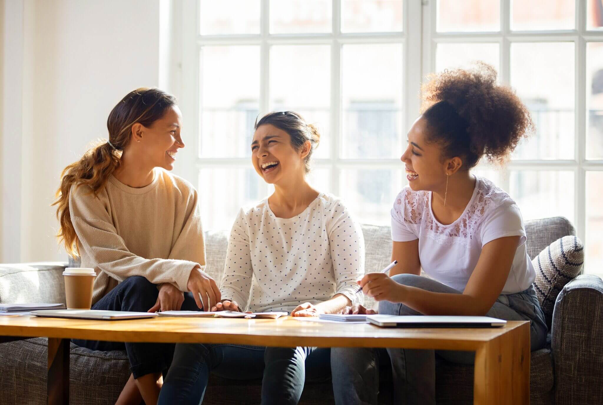 Friends at a table