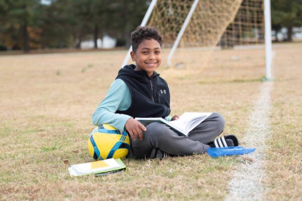 Student reading